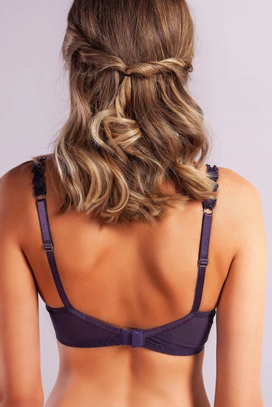 GISELLE A Plus Mor Dantelli Yarım Dolgulu Sütyen - 2