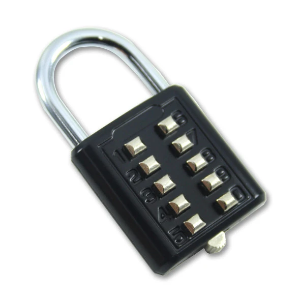 Şifreli Asma Kilit Siyah 10 Haneli Anahtarsız Güvenlik Bavul Valiz Çanta Okul Spor Salonu - 3