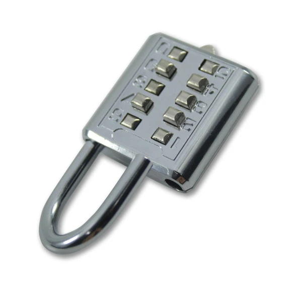 Şifreli Asma Kilit Krom 10 Haneli Anahtarsız Güvenlik Bavul Valiz Çanta Okul Spor Salonu - 5