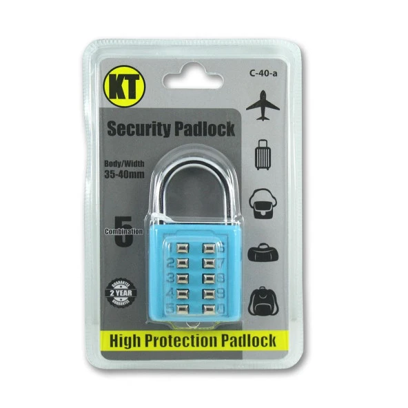 Şifreli Asma Kilit Mavi 10 Haneli Anahtarsız Güvenlik Bavul Valiz Çanta Okul Spor Salonu - 6