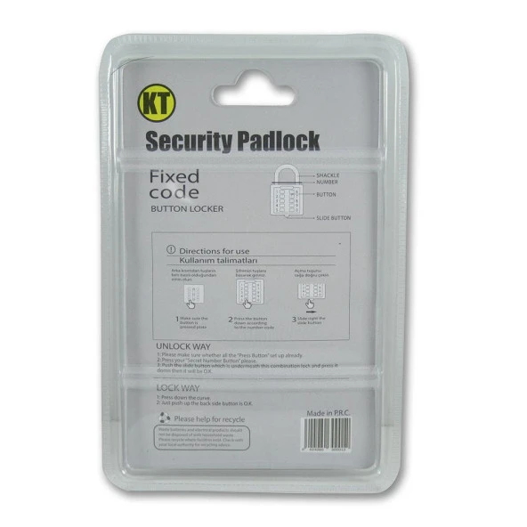 Şifreli Asma Kilit Mavi 10 Haneli Anahtarsız Güvenlik Bavul Valiz Çanta Okul Spor Salonu - 7