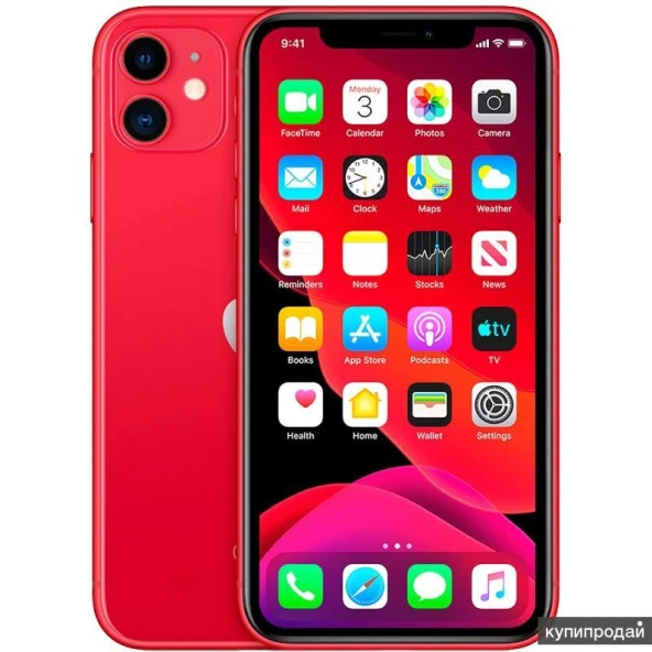 Aple İphone 11 256 GB Kırmızı Cep Telefonu Face Id Yok ( Teşhir-Outlet )