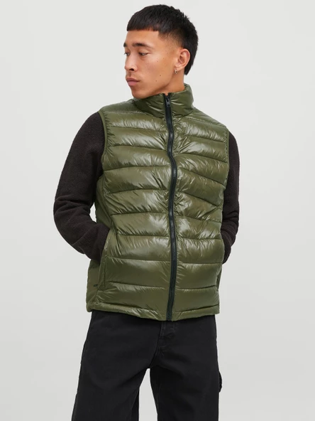 JACK JONES Erkek Yumuşak Parlak Şişme Yelek 12241626