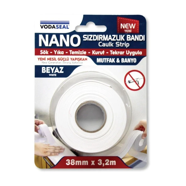 Vodaseal Sızdırmazlık Bandı Beyaz 38mm*3,2mt