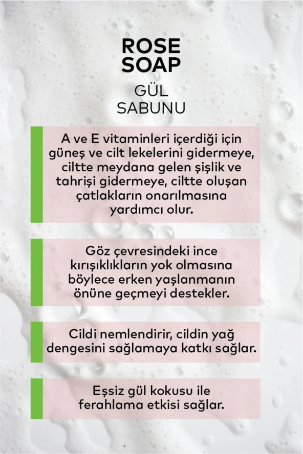 Gül Sabun 150 Gr Sıkılaştırıcı, Tonik Etkisi Ve Gül Kokusu Ile Cildi Ferahlatmaya Yardımcı - 2