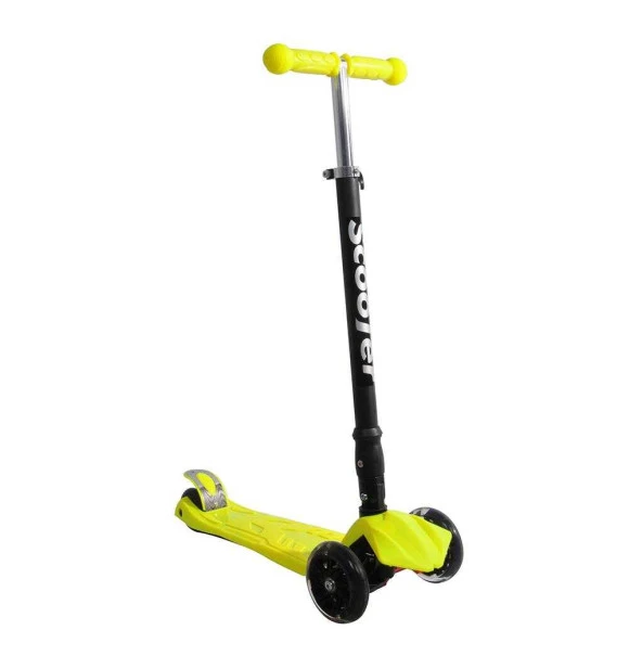 Xslide Işıklı SARI  Tekerlekli Scooter-  SARI