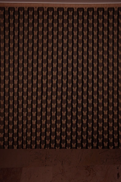 KELEBEK BİRLEŞİK MODEL ACI KAHVE RENK HAZIR İP PERDE 300*280 ürün görseli