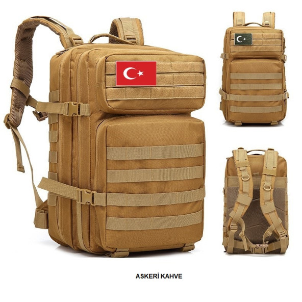 Anatolian Shield Taktik Dağcılık Kamp Askeri Tip 45LT. Molle Çanta - 2