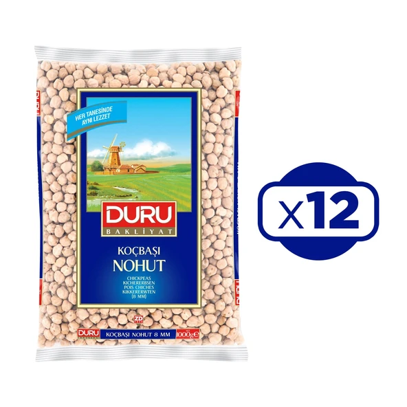 Duru Koçbaşı Nohut 8mm 1 Kg X 12 Adet - 2
