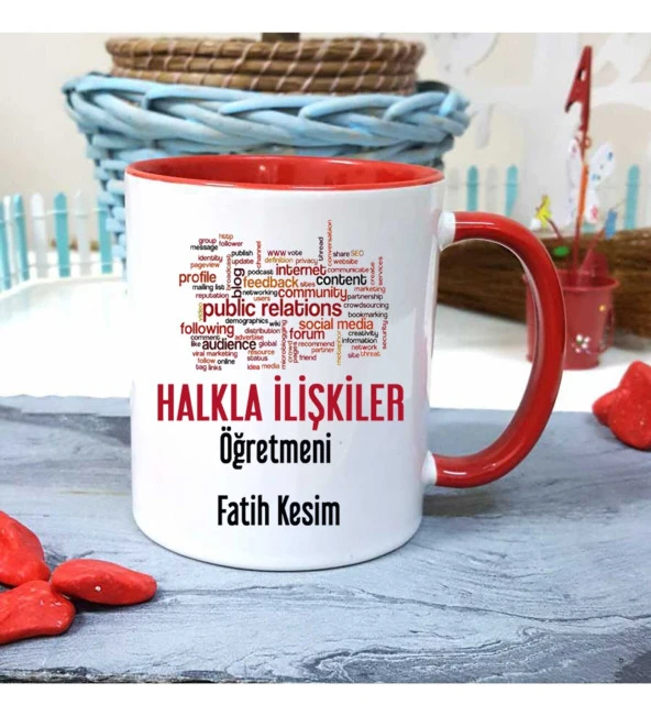 Halkla İlişkiler  Öğretmenine Özel Öğretmenler Günü Hediyesi Kişiye Özel Kupa Bardak