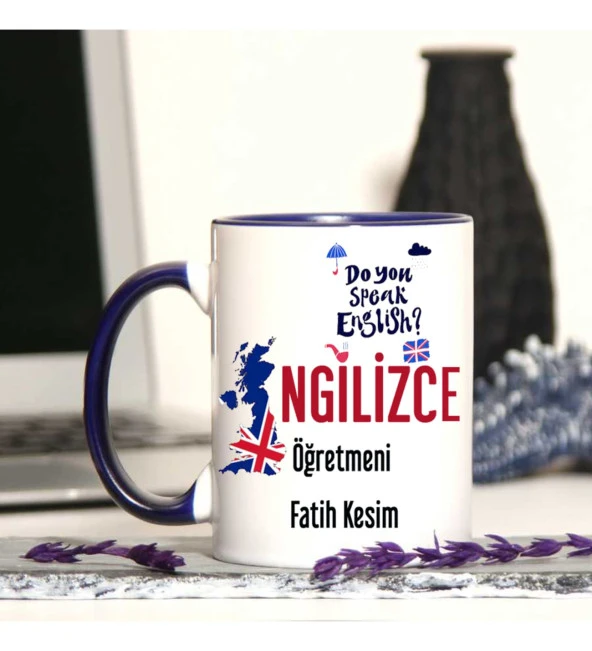 İngilizce  Öğretmenine Özel Öğretmenler Günü Hediyesi Kişiye Özel Kupa Bardak
