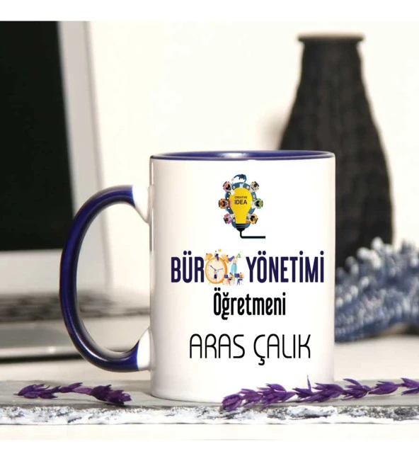 Büro Yönetimi Öğretmenine Özel Öğretmenler Günü Hediyesi Kişiye Özel Kupa Bardak