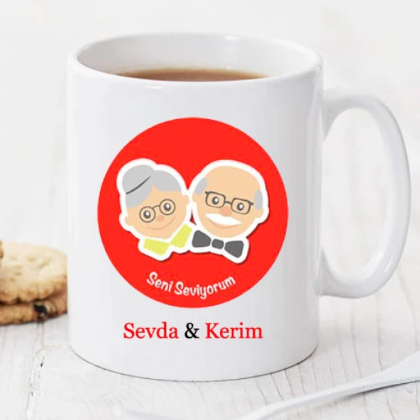 Bir Yastıkta Kocayalım Kişiye Özel Kupa Pi96