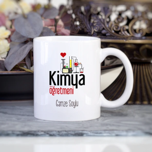 Kişiye Özel Kimya Öğretmeni Kupa Bardak - Model 2