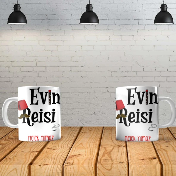 Evin Reisi Kişiye Özel Baskılı Yeni Tasarım Kupa Bardak Özel Kutusunda