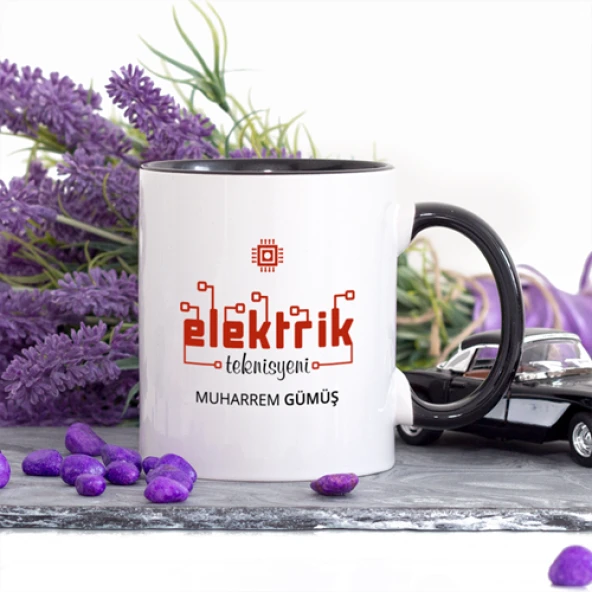 Kişiye Özel Elektrik Teknisyeni Kupa Bardak - Lacivert