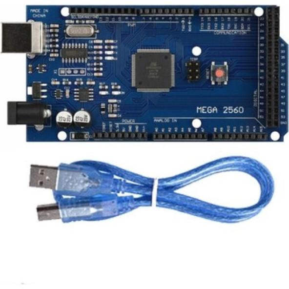 Arduino MEGA 2560 R3 Geliştirilmiş CH340 Chip + USB Kablo - 1