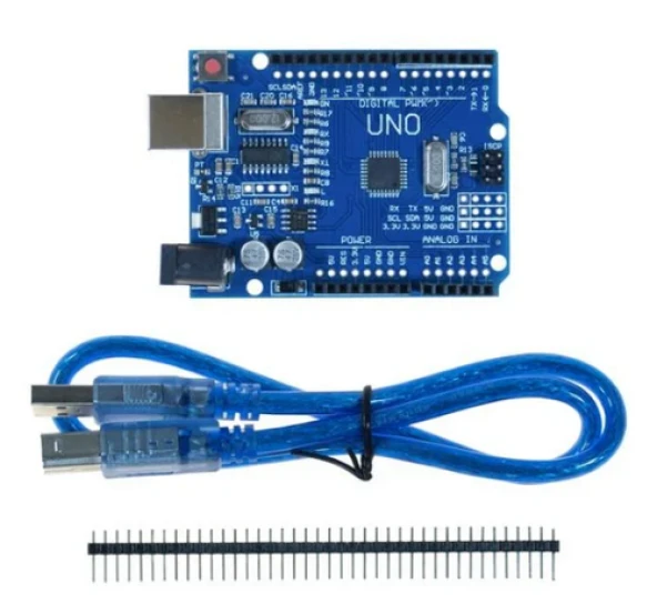 Arduino UNO R3 Geliştirilmiş CH340 Chip + USB Kablo (2 KRİSTALLİ)