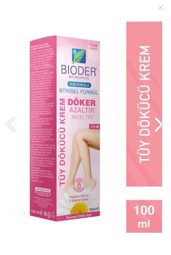 Bioder Bio Epilation Hoş Kokulu Tüy Dökücü Krem 100 Ml 8680512606260