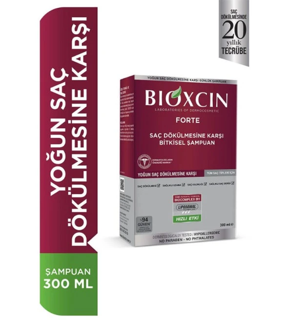 Bioxcin Forte Saç Dökülmesine Karşı Bitkisel Şampuan 300 Ml 8697432091755