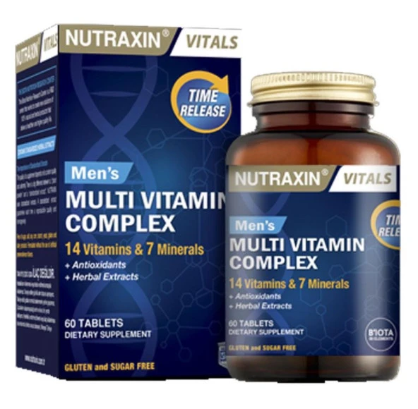 Nutraxin Mens Multi Vitamin Complex 60 Tablet 8680512628392