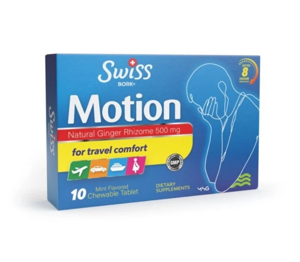 Swiss Bork Motion Bulantı Önleyici Çiğneme Tableti 10lu 8681820202892