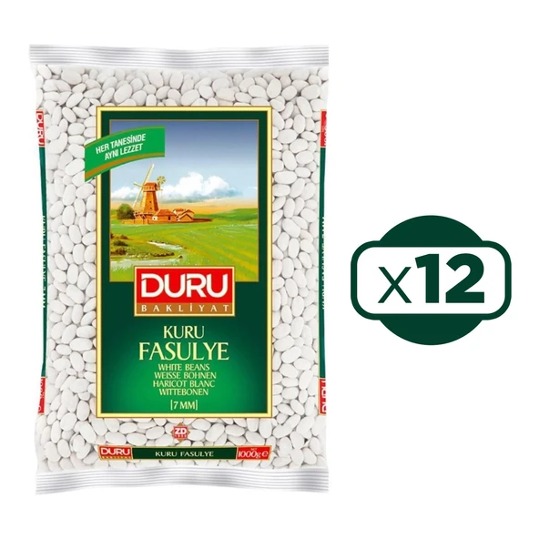 Duru Kuru Fasulye 7mm 1 Kg X 12 Adet - Resim 2