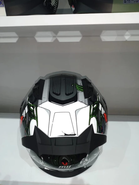 KASK MTS PRO 801 WAR GÜNEŞ GÖZLÜKLÜ MAT GRİ/KIRMIZI - 4