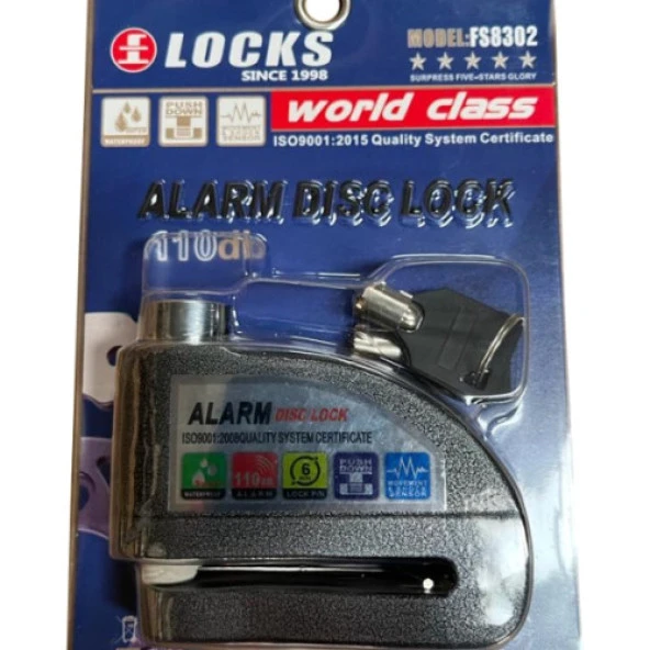 ATL F Locks Disk Kilit Alarmlı Siyah (Fs8302)