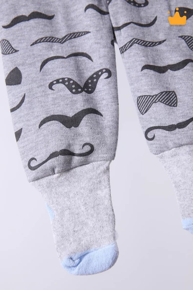 Babyhola 3'lü Çıngıraklı Peluş Oyuncaklı Patikli Pantolon ve Kendinden Çoraplı Kız Erkek Bebek Çocuk Ayaklı Pantolon 3'lü Set - 6