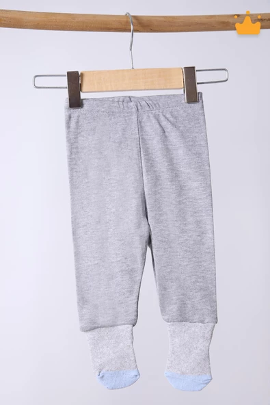 Babyhola 3'lü Çıngıraklı Peluş Oyuncaklı Patikli Pantolon ve Kendinden Çoraplı Kız Erkek Bebek Çocuk Ayaklı Pantolon 3'lü Set - 7