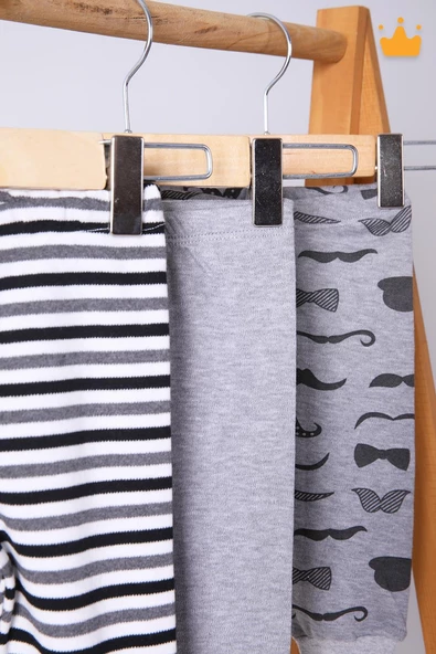 Babyhola 3'lü Çıngıraklı Peluş Oyuncaklı Patikli Pantolon ve Kendinden Çoraplı Kız Erkek Bebek Çocuk Ayaklı Pantolon 3'lü Set - 11