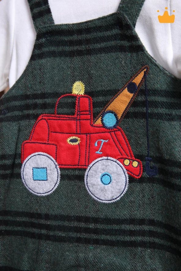 Babyhola Erkek Bebek Salopet Badi 2'li Takım 2203 - 2