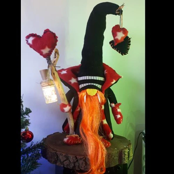 Himarry ledli aplik dekoratif şans cücesi biblo hediye 60 cm - Resim 2