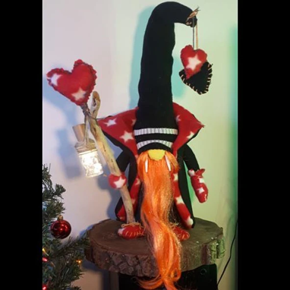 Himarry ledli aplik dekoratif şans cücesi biblo hediye 60 cm - Resim 4