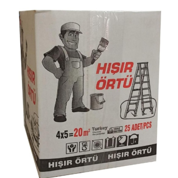 pass Hışır Koruma Boya Örtüsü-20m2 (25 Adet)-eşyalarınız Temiz Kalır-sonradan Temizlik Yapmak Gerektirmez - 2