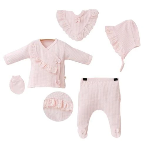 Kız Bebek Zıbın Set - 5li - 11
