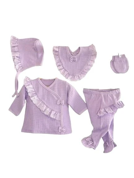 Kız Bebek Zıbın Set - 5li - 3