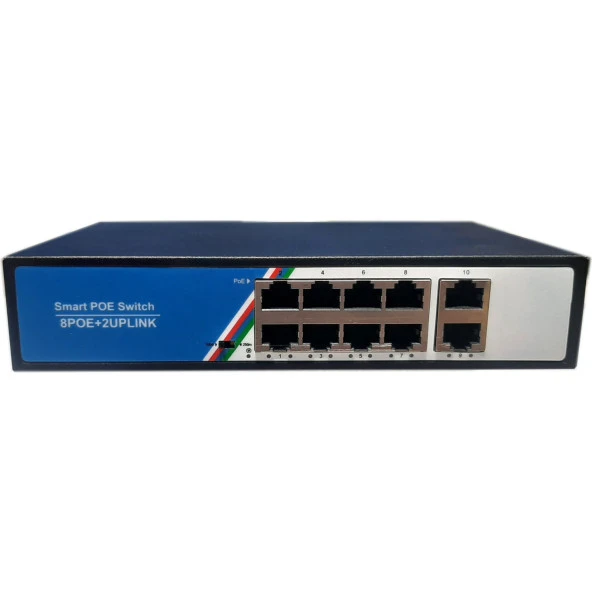 Apronx 8 Port + 2 Port 10/100 Uplink 125W PoE Switch