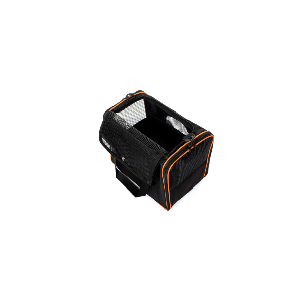 Brave Paws Kare Model Yırtılmaz Plasitik Fileli Kedi ve Köpek Taşıma Çantası (SİYAH) - 7