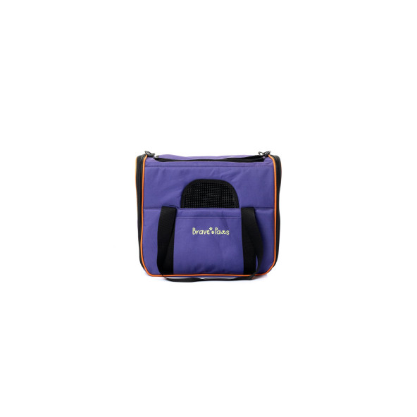 Brave Paws Kare Model Yırtılmaz Plastik Fileli Kedi ve Köpek Taşıma Çantası (MOR)