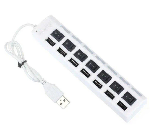 Zhltools Hispeed Usb 2.0 7 İn 1 Hub Beyaz