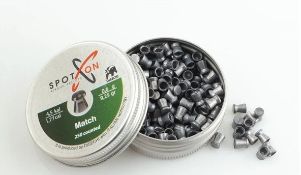 Spoton Match 9,25 Grain 4,5 mm Havalı Saçması 250 Adet