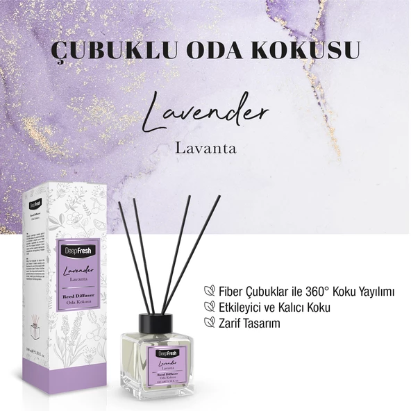 Deep Fresh Çubuklu Oda Kokusu Lavanta 100 ml - 2