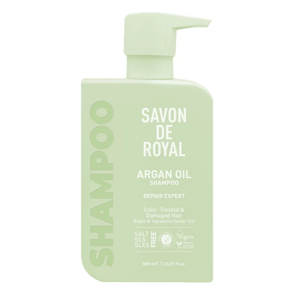 Savon De Royal - Argan Yağı İçeren - Boyalı & Yıpranmış Saçlar İçin Onarım Uzmanı Şampuan 500 ml - 2
