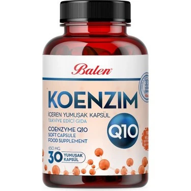 Balen Koenzim Q10 İçeren Yumuşak Kapsül 30 x 650 mg ürün görseli