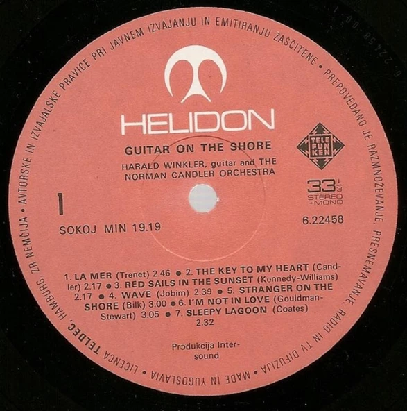 Harald Winkler And The Norman Candler Orchestra* - Guitar On The Shore  –  pop tarz plak alithestereo - 2