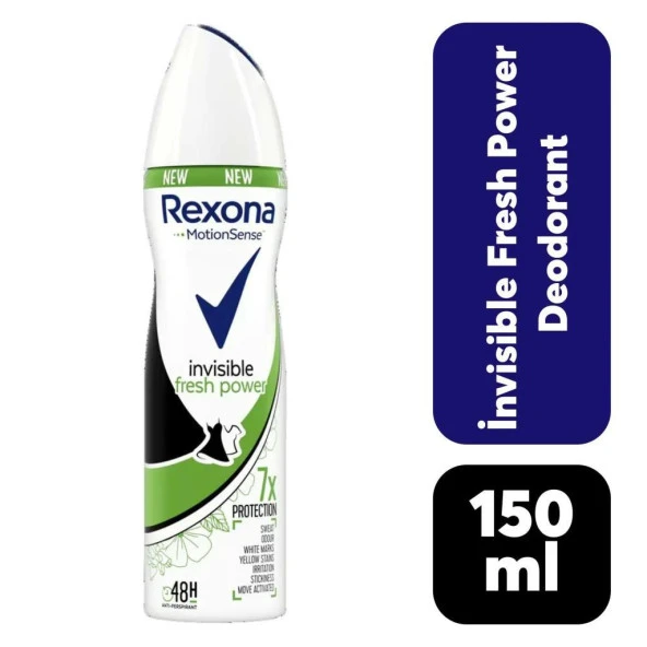 Rexona Women Deo 150 ml Invisible Fresh Power 48 Saat Kesintisiz Koruma