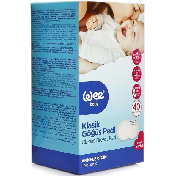 Wee Baby Klasik Göğüs Pedi (40 Lı) 1440 Adet (36Pk*40) 1 Koli - 2
