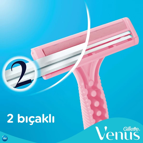 Gillette Venus 2 Simply Basic Kullan At 5'li Kadın Tıraş Bıçağı - Resim 2